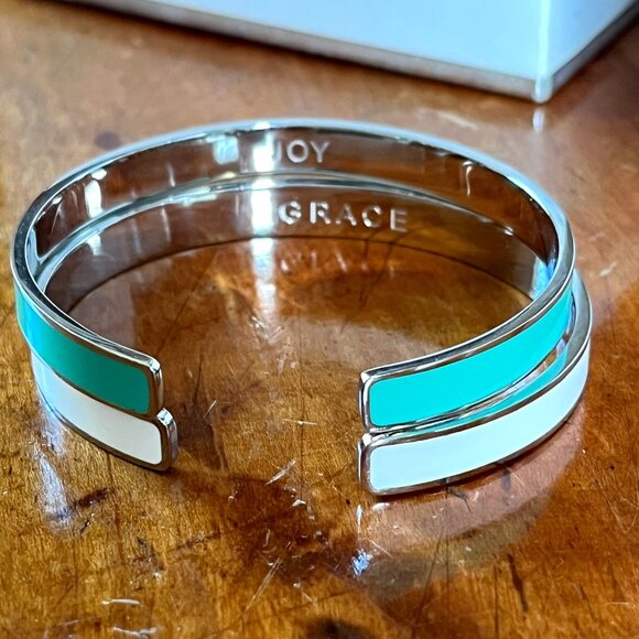 Rustic Cuff Joy and Grace Enamelled Cuff Bracelets in Gift Box - Picture 1 of 5